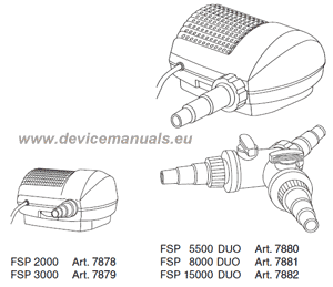 Stream Pump FSP 2000, FSP 3000, FSP 5500 DUO, FSP 8000 DUO, FSP 15000 DUO