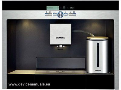 Siemens TK76K573GB automatic bean-to-cup coffee centre – user manual
