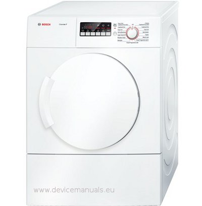 Vented Tumble Dryer Bosch Wta74200gb User Manual User Manual