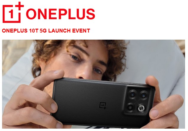 Lunch event, buy OnePlus 10T 5G